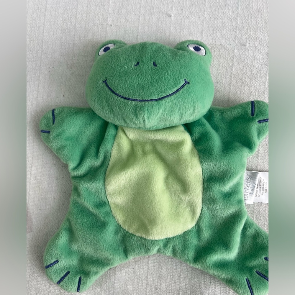 Carters lovey Green Frog Plush Toy